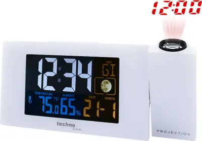 Zdjęcie produktu dla Technoline WT 537, Cyfrowy budzik, Biały, Temperatura, Czas, AAA, 165 mm, 75 mm