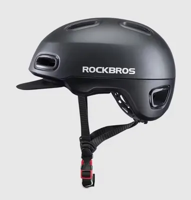 Produktbild von ROCKBROS Fahrradhelm mit abnehmbarer Krempe – EPS-Helm für Citybikes, Pendler- und Mountainbikes (Damen und Herren), Titan