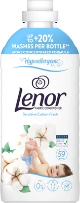 Zdjęcie produktu dla Lenor Płyn do płukania tkanin Sensitive Bawełna Fresh 1.239l, 59 prań