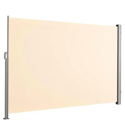 Produktbild von Floordirekt Alu-Seitenmarkise Sichtschutz & Sonnenschutz für Balkon, Terrasse & Garten, UV-beständig, witterungsbeständig, Beige, 200x350 cm