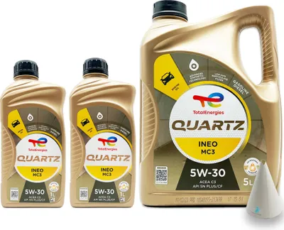 Produktbild von Total Quartz Ineo MC3 | 5W-30 | 7 L | MB229.51 / 52 | BMW LL-04 | Opel/Vauxhall | mit Trichter