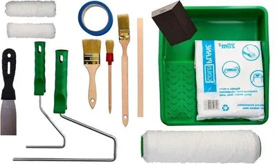 Produktbild von Malerset 14-teilig mit Rollern und Pinseln