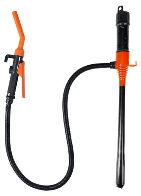 Produktbild von Tragbare Flüssigkeitspumpe - Kraftstoff-Transferpumpe - Einstellbarer Durchfluss - Düse - Filter - Kunststoff - Für Wasser, Diesel und Reinigungsmittel