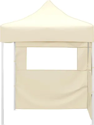 Produktbild von vidaXL Profi-Partyzelt Faltbar mit 2 Seitenwänden 2×2m Stahl Creme