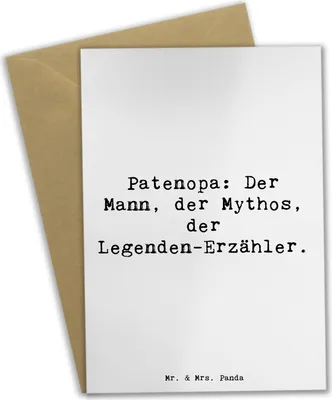 Produktbild von Mr. & Mrs. Panda Glückwunschkarte Spruch Patenopa Legende - Weiß - Geschenk, osterkarten, Familienmythos, Familie, Patenschaft, Geschenke, einladungskarten, Geschichten