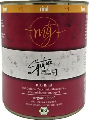 Produktbild von My  Rind + Quinoa Zucchini Süßkartoffel 820g mÿ Menü No.1 Nassfutter