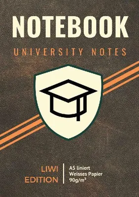 Produktbild von Notizbuch für die Uni - A5 liniert - 100 Seiten 90g/m² - Softcover ohne Leder -Papier
