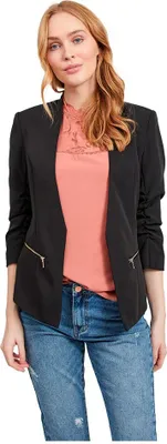 Image de Vila Vijoy Blazer 3/4 Noir 44 Femme Noir 44