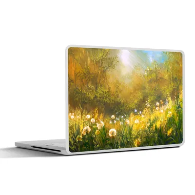 Produktbild von MuchoWow® Laptop Aufkleber Sticker Cover Blumen - Sommer - Aquarell 30x22 cm - Laptop-Sticker