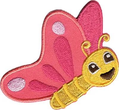 Produktbild von Schmetterling Tier - Aufnäher, Bügelbild, Aufbügler, Applikationen, Patches, Flicken, Zum Aufbügeln, Größe: 7,3 x 5,1 cm