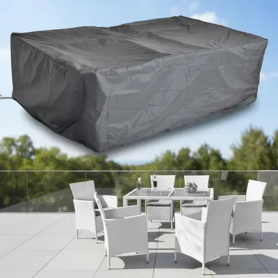 Obrázok produktu pre Ochranný kryt 160x120x74 Čierny kryt na záhradný ratanový nábytok Plachta na ochranu proti poveternostným vplyvom