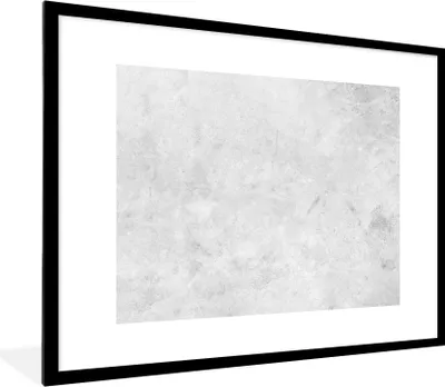 Produktbild von MuchoWow® Gerahmtes Poster Marmor - Textur - Grau - Marmoroptik 80x60 cm - Poster mit Schwarzem Bilderrahmen Wandposter Rahmen Foto Bilder - Schlafzimmer-Dekorationen - Fotoposter
