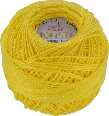 10g Kreuzstickgarn / Häkelgarn Popelka gelb