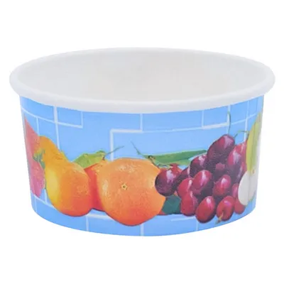 Produktbild von 50x Eisbecher Pappe rund 160 ml Ø 85mm Höhe 43mm "Fruchtreigen"