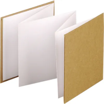 Produktbild von Leporello, braun / weiß, , 13 x 13 cm, 6 Seiten / 200 g/m²