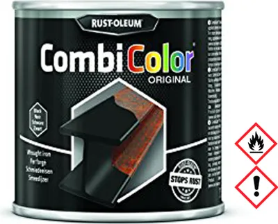 Produktbild von Rust Oleum CombiColor Schmiedeeisen Farbe schwarz auch auf Rost 250ml