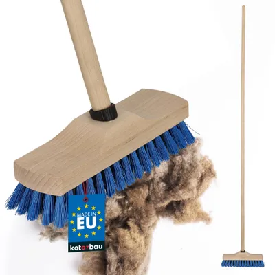 Zdjęcie produktu dla KOTARBAU® Szczotka Do Szorowania Zamiatacz PET Miotła Drewniana do Podłóg Drewniany Trzonek