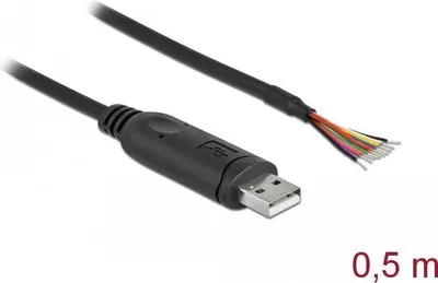Immagine prodotto di Delock - Serieller Adapter - USB2.0 - RS-232 x 1 - Schwarz (90415)