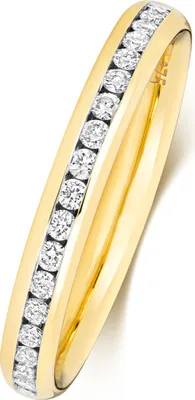 Produktbild von 18 Karat (750) Gold 2,7mm Slight Court Form Diamant Trauring/Ehering/Hochzeitsring Brillant-Schliff 0.23 Karat G - SI1, 49 (15.6); TRS1878618KYRSJ
