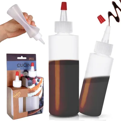 Produktbild von Orion Quetschflasche Dekorierflasche für Kuchen Soßenflasche 2 Stück