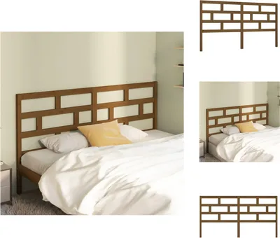 Produktbild von vidaXL Kopfteil Honigbraun 186x4x100 cm Massivholz Kiefer -  Kopf- & Fußenden