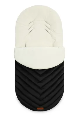 Produktbild von SENSILLO - Fusack Kinderwagen Winter - Samt Auenstoff Gesteppt - 95x45cm - Schwarz