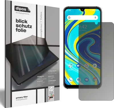 Produktbild von Blickschutzfolie für Umidigi A7 Pro matt Schutzfolie Folie Display Schutz dipos