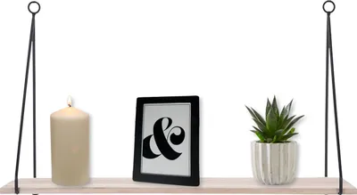 Produktbild von Home Styling Collection Holzregal Wandregal Schweberegal im Loft-Stil dekorativ für Kleingegenstände Zimmerpflanzen