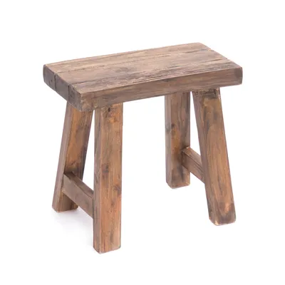 Produktbild von SITZHOCKER "RUSTIC" | 41 cm, Braun, Teak | Holz Hocker
