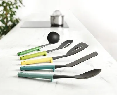 Immagine prodotto di Set di utensili da cucina da 5 pezzi - Utensili da cucina resistenti al calore - Cucchiai e mestoli