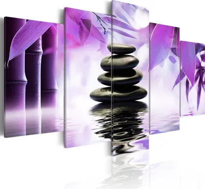 Produktbild von Modernes Wandbild 020110-167 (150x75) - 5 Teilig Bilder Fotografie auf Vlies Leinwand Foto Bild Dekoration Wand Bilder Kunstdruck Blumen Mohn