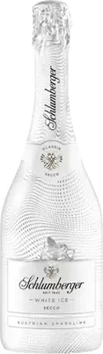 A bottle of Schlumberger White Ice Secco Austrian Sparkling wine.