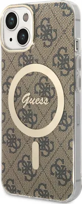 Produktbild von Guess 4G MagSafe Hülle für iPhone 14  braun Handyhülle