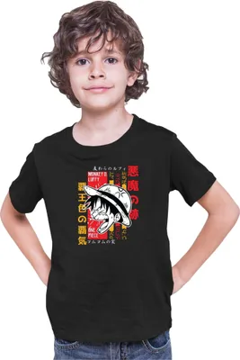 Obrázek produktu pro Dětské Triko Japan Anime Manga One Manga Piece Anime Luffy 05 Mad Monkey, 3-4 Jahr - 104 / Černá