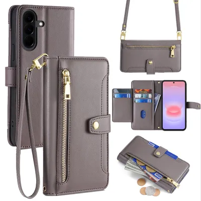 Produktbild von Handykette für Samsung Galaxy A37 Hülle mit Band Handyhülle zum Umhängen Grau