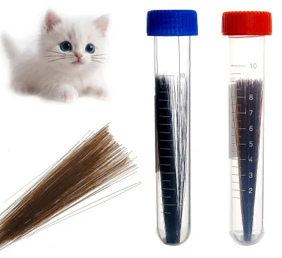 600 simulierte Katzenhaare, 7,5 cm, schwarz/braun, Basteln