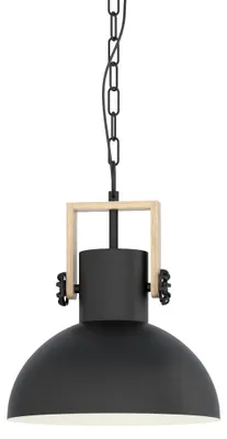 Produktbild von EGLO LUBENHAM, Schwarz, Braun, Stahl, Holz, Universal, IP20, I, E27