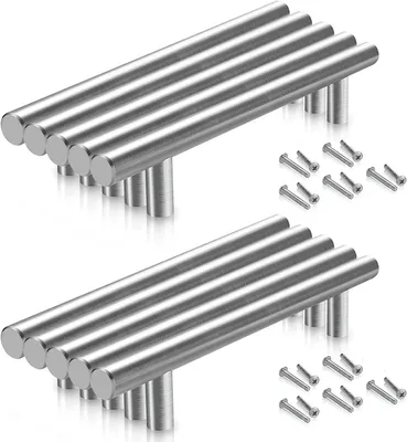 Produktbild von 10 Stück 96mm  Schrankgriffe, Möbelgriffe, Bohrlochabst, griffe für küchenschränke, Edelstahl Stangengriff Relinggriffe Schrankgriffe Edelstahlrohr