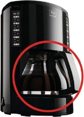 Produktbild von Melitta 6563530, Karaffe, Look M 650-0, Schwarz, Transparent, 1 Stück(e)