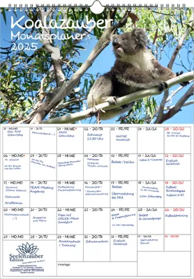 Produktbild von Koalazauber Planer DIN A3 Kalender für 2025 Koalabären, Koala - Seelenzauber