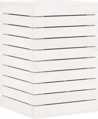 Zdjęcie produktu dla vidaXL Komoda na pranie biała 44x44x66 cm lite drewno sosnowe