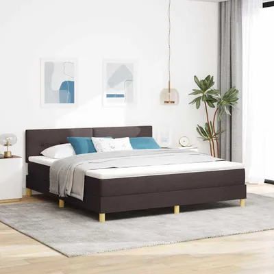 Produktbild von Maison Exclusive - Boxspringbett mit Kissen Dunkelbraun 180 x 200 cm Stoff