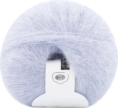 Produktbild von 1 Stück weiches Mohair-Strickgarn aus Wolle, zum Selbermachen, für Schals, Schals, Häkelgarn (grau)