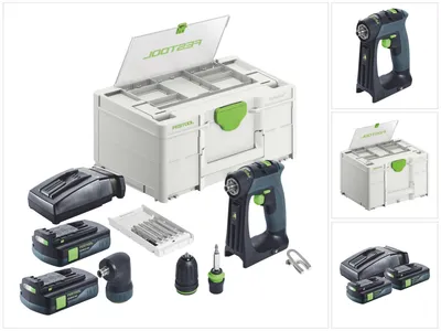 Productafbeelding van Festool CXS 18-3,0-set accuboormachine 18 V 40 Nm borstelloos + 1x accu 3,0 Ah + oplader + Systainer ( 576884 )