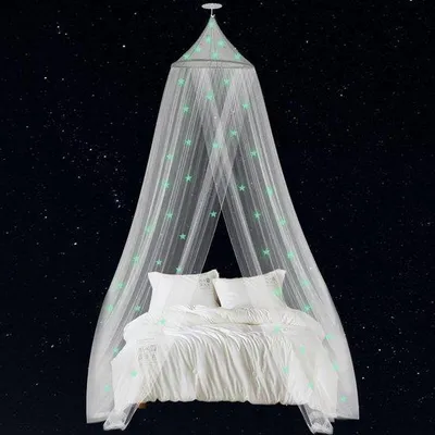 Immagine prodotto di Lettino con baldacchino a stelle e zanzariera