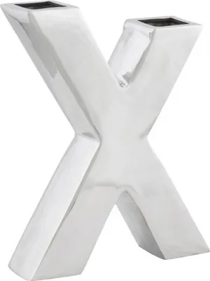 Produktbild von Casa Padrino Designer Vase X Aluminium Poliert