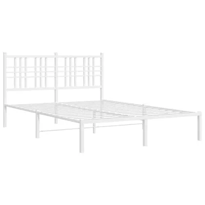 Obrázek produktu pro Kovový rám postele s čelem bílý 120 x 200 cm