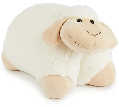 Image de Peluche mouton XXL - Mouton blanc - 45 cm - Coussin pliable pour enfant