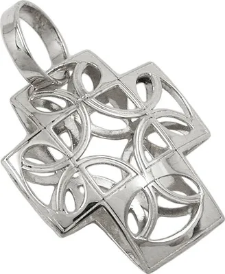 Produktbild von Anhänger Kettenanhänger Kreuz aus 375 Gold Weißgold Halsschmuck Damen