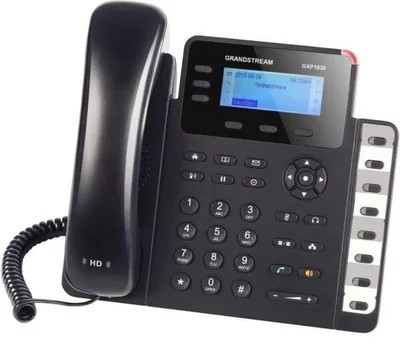 Produktbild von Grandstream Networks GXP1630, IP-Telefon, Schwarz, Grau, Kabelgebundenes Mobilteil, Tisch/Wand, Linux, 3 Zeilen